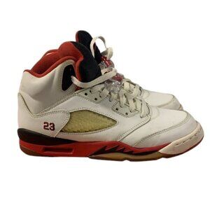 Nike‎ Air Jordan 5 Retro Fire Red 2006 Boys 6Y White Fire Red Black OG